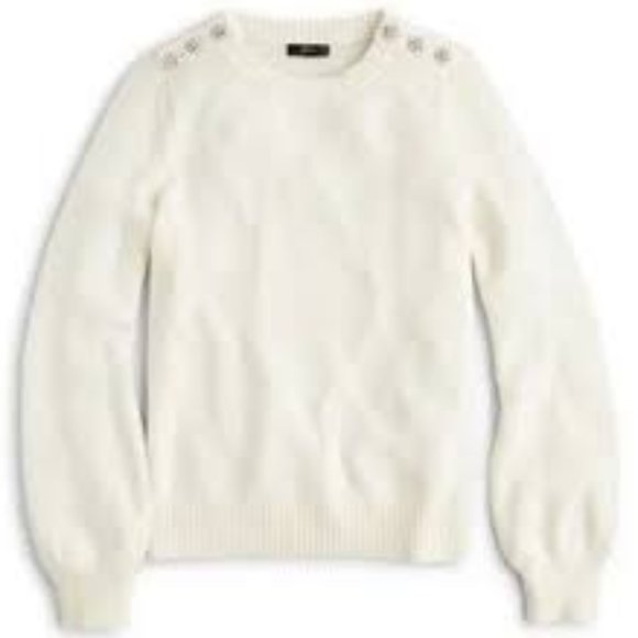 J. Crew Sweaters - NWT J. Crew Sweater Rhinestone Shoulders